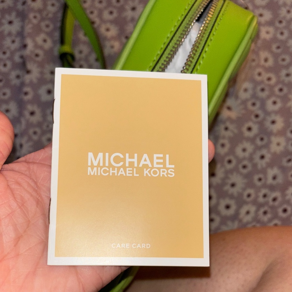 Michael Kors Lime Green Quilted Crossbody Bag - Picture 5 of 5